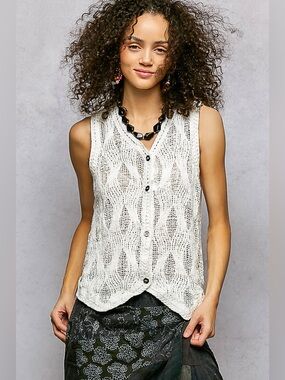 POL Button Down V-Neck Sweater Vest